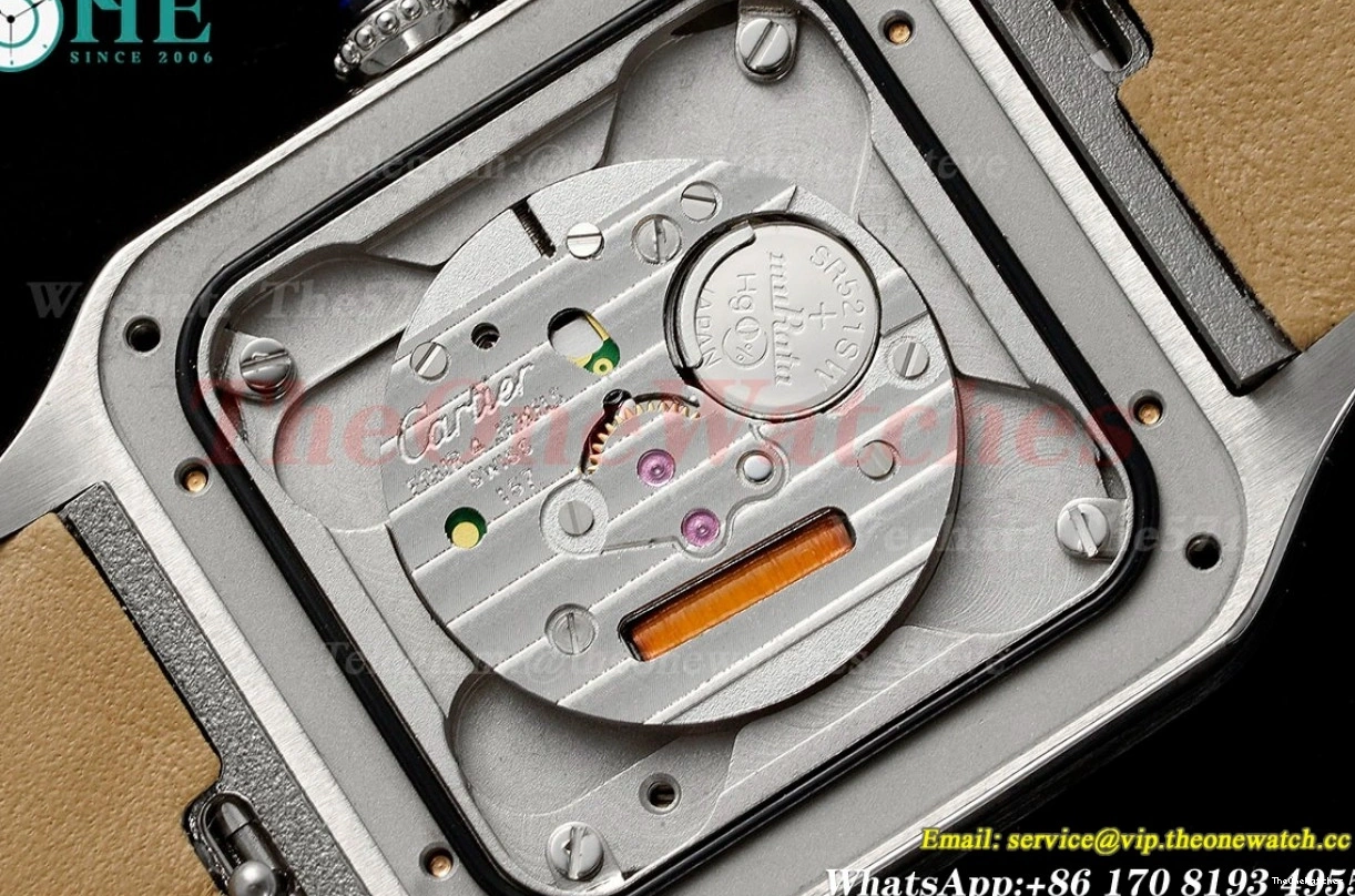 Dumont Dial Brown Silver Santos SS AF LE Quartz 0402